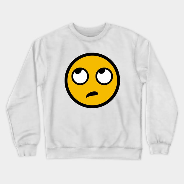 Eye Roll Emoji Crewneck Sweatshirt by KHJ